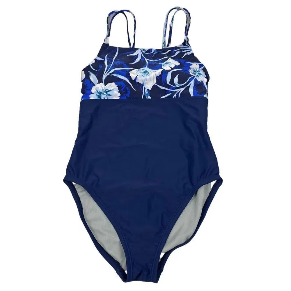 Speedo Womens Double Strap One Piece Swimsuit size 6